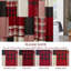 Plaid Cotton Shower Curtain (Tan)-452946528