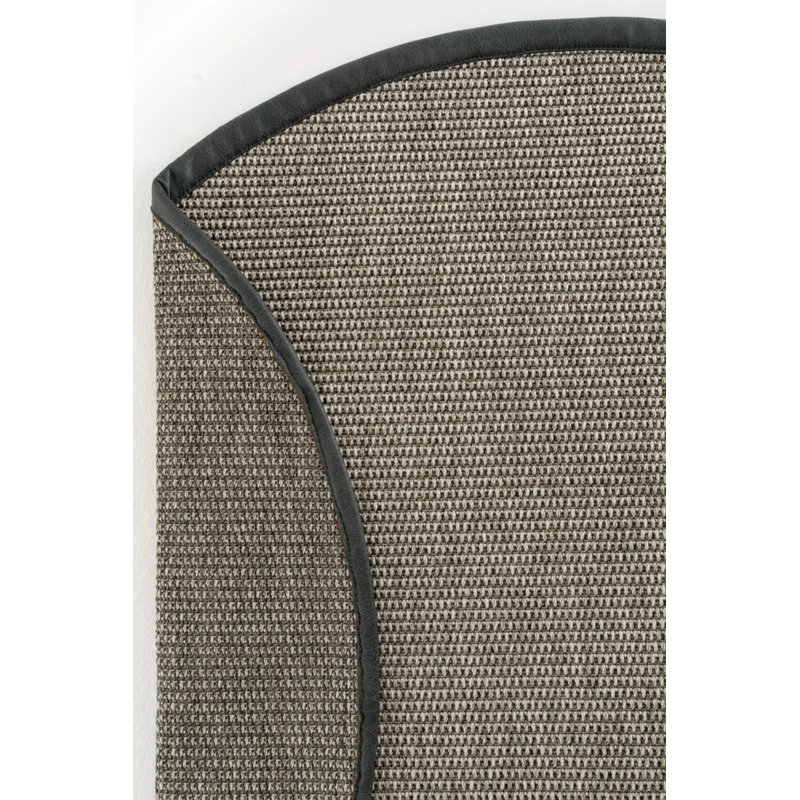 Tapis en sisal rond en cuir Medda, Rond 8 pi 3 po