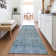 Tapis bleu intérieur / extérieur lavable à la machine Xhevrie