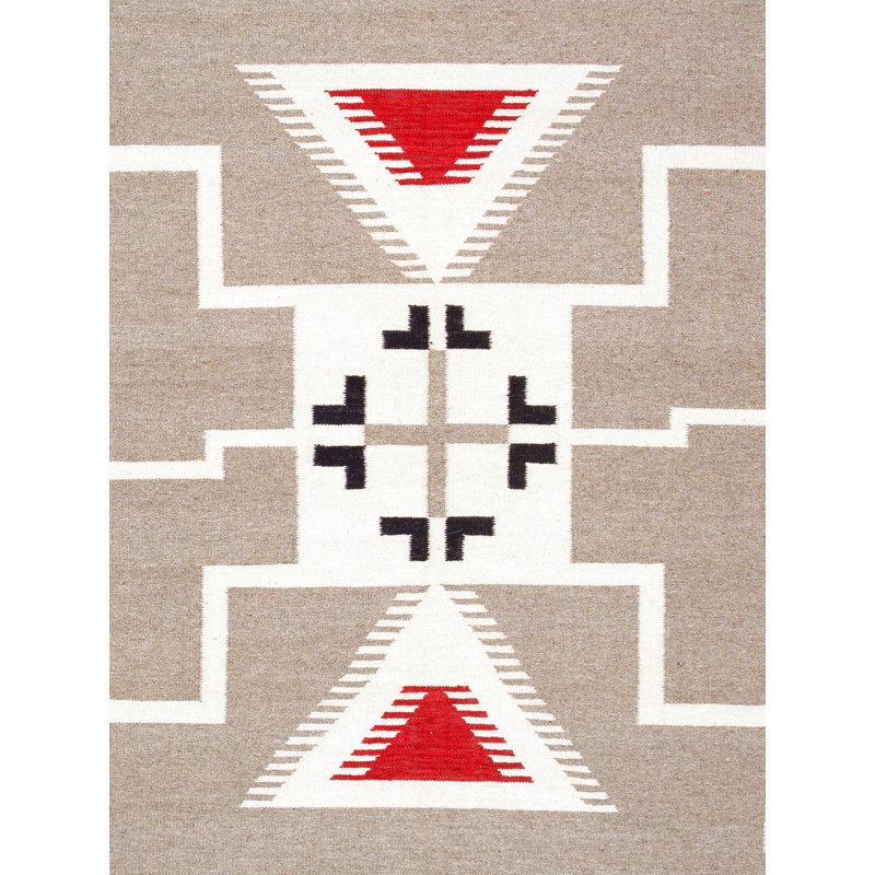 Canvello Reversible Wool Mocha Area Rug- 9'1'' X 11'10'', Rectangle 6'2" x 8'10"