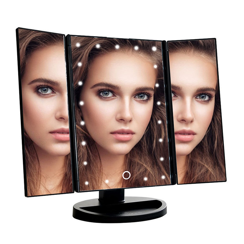 Miroir de maquillage Touch, Noir