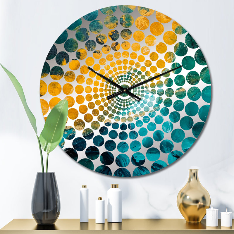 Louren - Horloge murale peinture abstraite, Petit