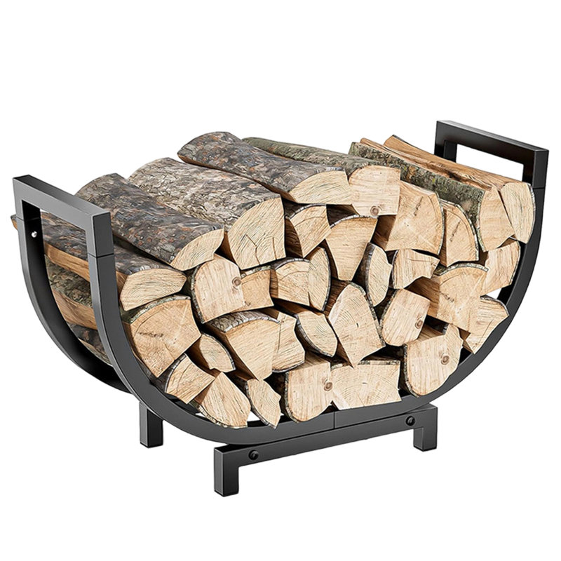 63.5cm W Iron Log Rack