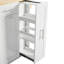 Îlot de cuisine avec abattant, chariot de rangement de cuisine avec organisateur à 3 niveaux, support de rangement interne, chariot de cuisine sur roulettes avec porte-serviettes, 2 tiroirs, pour la cuisine, blanc-1001252800