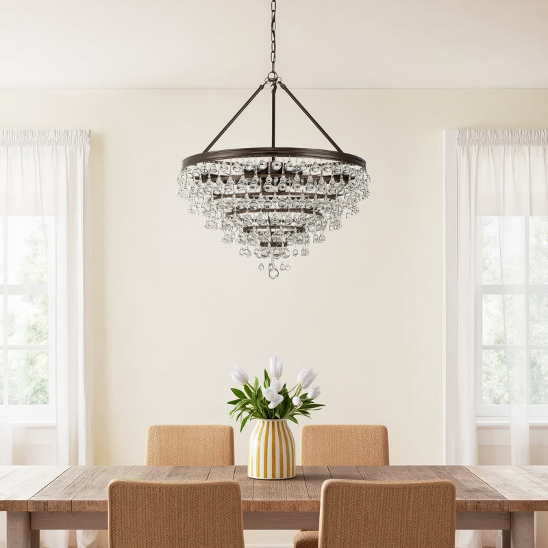 Alena 8 - Light Dimmable Tiered Chandelier