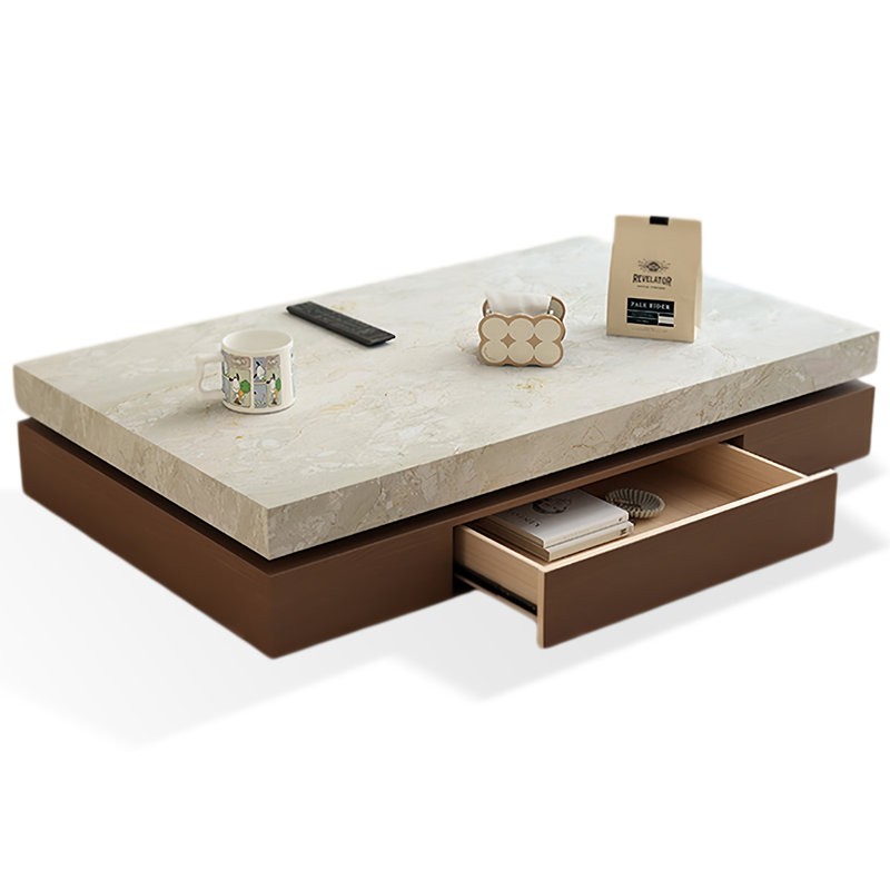 Table basse avec tiroir en bois fritté, 59.06"W*31.5"D*13.78"H