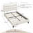 Size Modern Upholstered Bed Frame with Adjustable Square Tufted Headboard-99170189-93363910