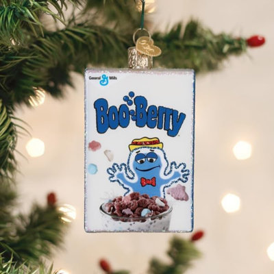 Ornement en verre soufflé pour sapin, Boo Berry Box