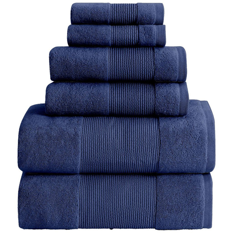 Modern Threads - Air Cloud 6-Piece 100% Zero-Twist Cotton Towel Set - Bath Towels, Hand Towels, & Washcloths - Super Absorbent & Quick Dry - 500 GSM - Soft & Plush