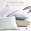 5 Pcs Full/Queen Seersucker Comforter And Pillow Ensemble - Shabby Chic Decor, Three Floral Patterns, Lace Trimmed Pillows Look, Botanical Prints, Filling, Machine Washable