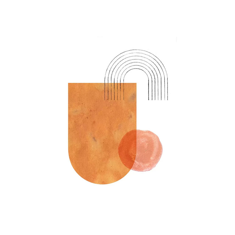 Burnt Orange Abstract - Painting on Canvas, Wrapped Canvas, 66.04cm H x 45.72cm W x 3.81cm D