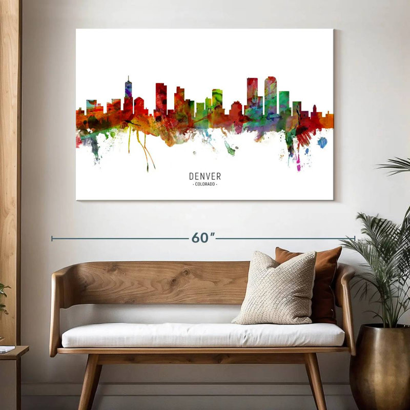 «Sireci Denver Colorado Skyline I», H 34 po x l 51 po