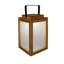 Lanterne suspendue solaire H11 "avec ferme en bois et panneau de verre givré pour portes de jardin