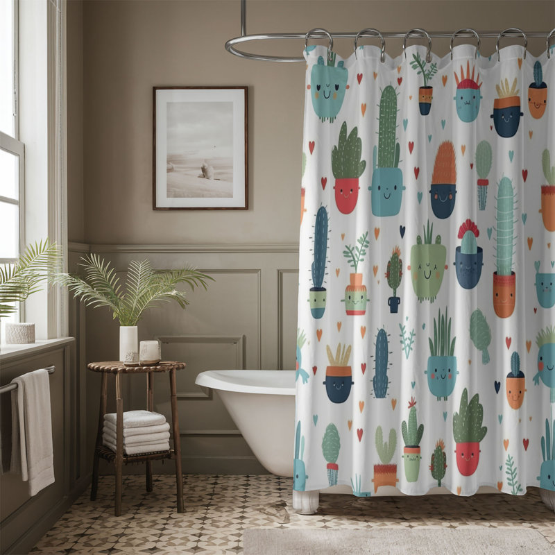 Rideau de douche Rosy Retreat - Premium, H 74 po x l 71 po