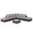 8 Pieces Outdoor Patio Sectional Sofa Couch,Wicker Furniture Conversation Sets With Washable Cushions & Glass Coffee Table For Garden, Poolside, Backyard-1847897537