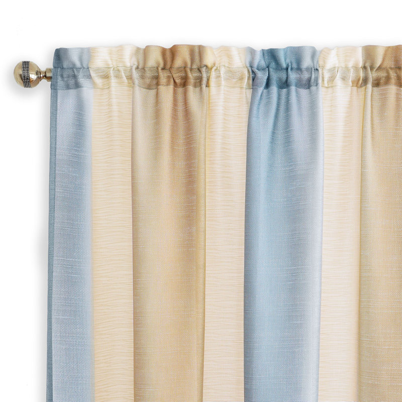 Is-Haq Polyester Semi Sheer Curtain Single Panel, 50" W x 63" L, Silver