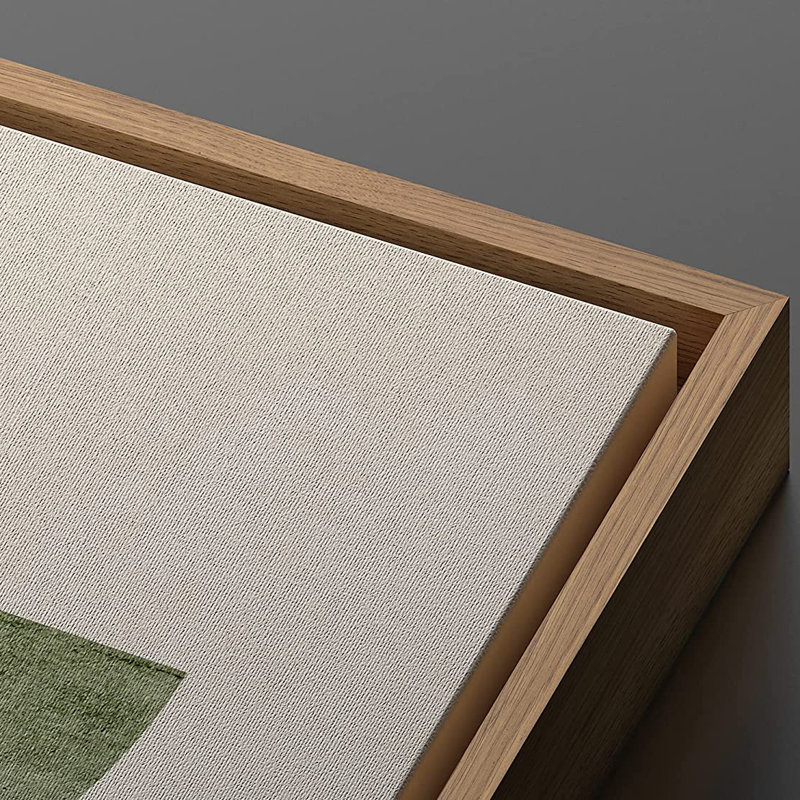 Ensemble d'art mural sur toile encadré Mid Mid Century Modern, H 36 po x l 48 po x P 1,5 po, Brun