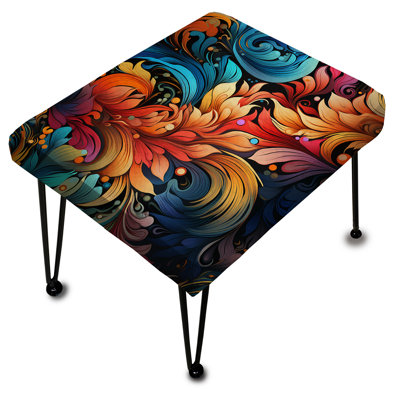 Vibrant Fusion Paisley Pattern - Paisley Rectangle Ottoman