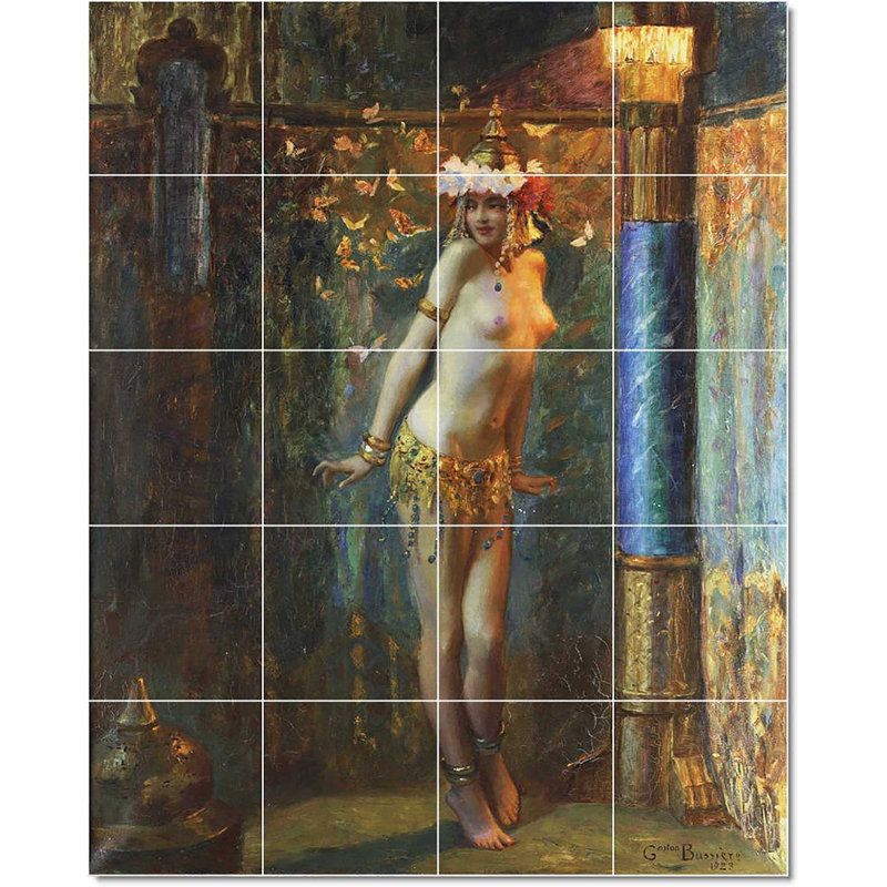 Carreau de peinture murale 32 po x 40 po 8 po x 8 po, Gaston Bussière nue W22163