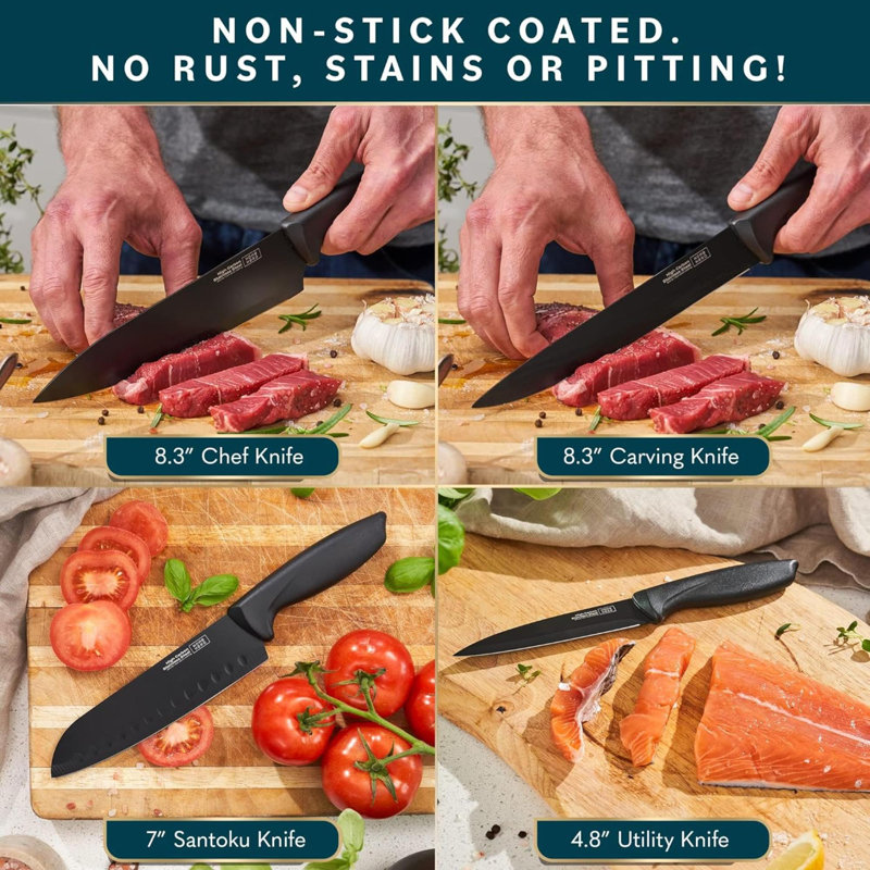 Textiles Hub Chef's Knife, Black
