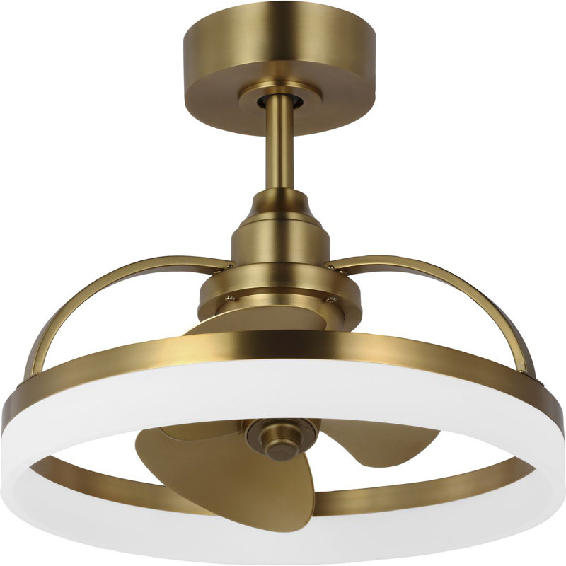 Ledea 19'' Ceiling Fan with LED Lights, Brushed Bronze