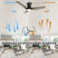 Ventilateur de plafond 44 po avec ensemble d'éclairage