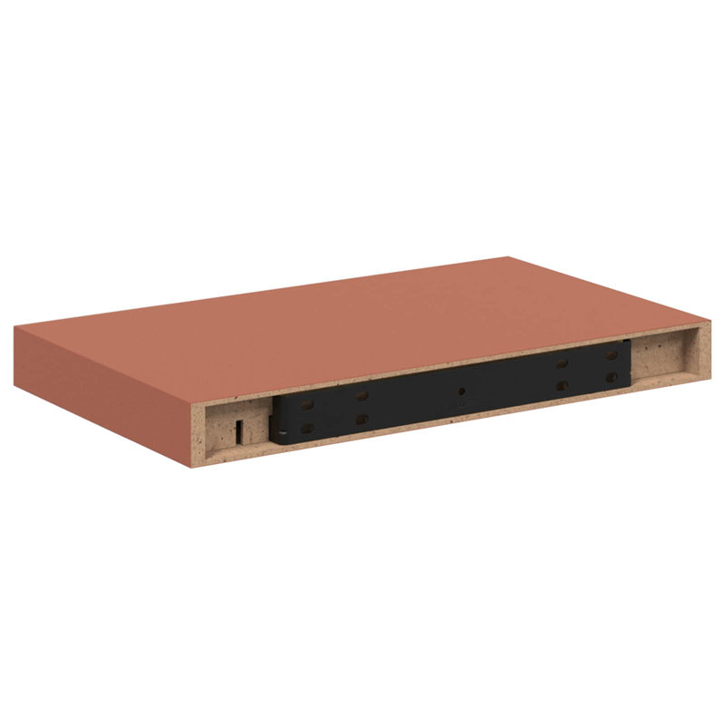 Floating Shelf, Red, 4cm H x 40cm W x 23.5cm D