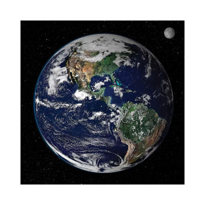 Full Earth Showing North And South America I by Stocktrek Images - Wrapped Canvas Print