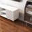 Modern TV Stand With Wave-Design Doors, Open Shelf & Adjustable Shelf, Tv Console
