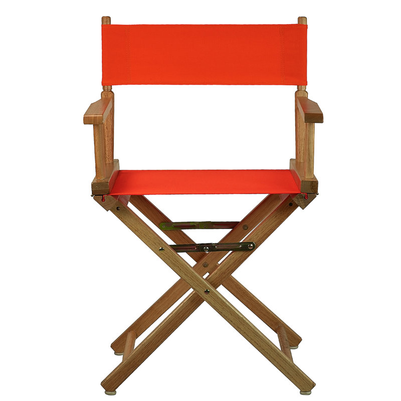 Chaise de réalisateur pliante 18 po, Naturel, Orange