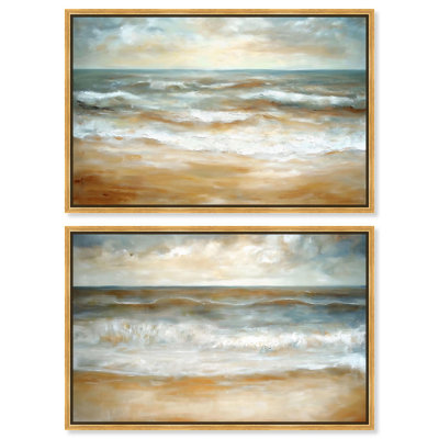Tranquil Sea Set Canvas Set of 2 Calming Wall Art by 
