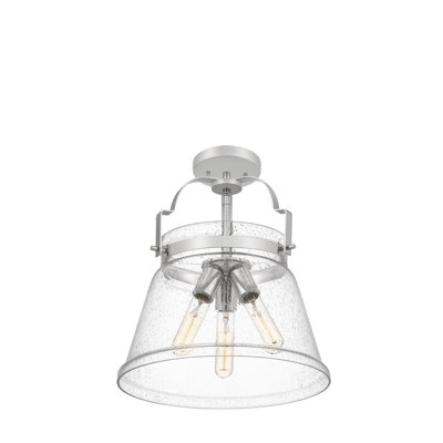 Plafonnier semi-encastré 14 po à 3 lumières Quill