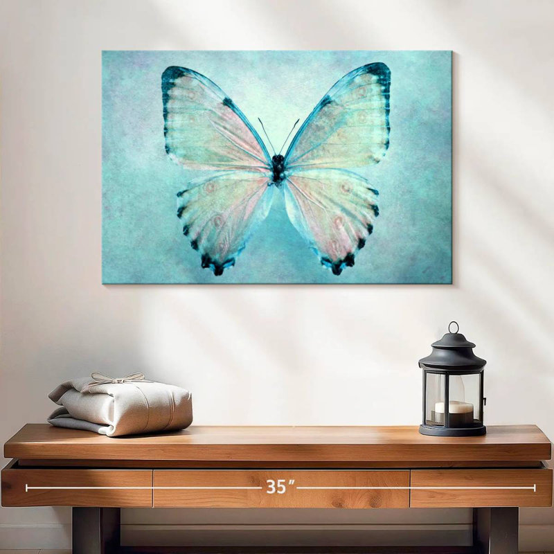 Brampt Delicate Blue Butterfly, 16" H x 24" W