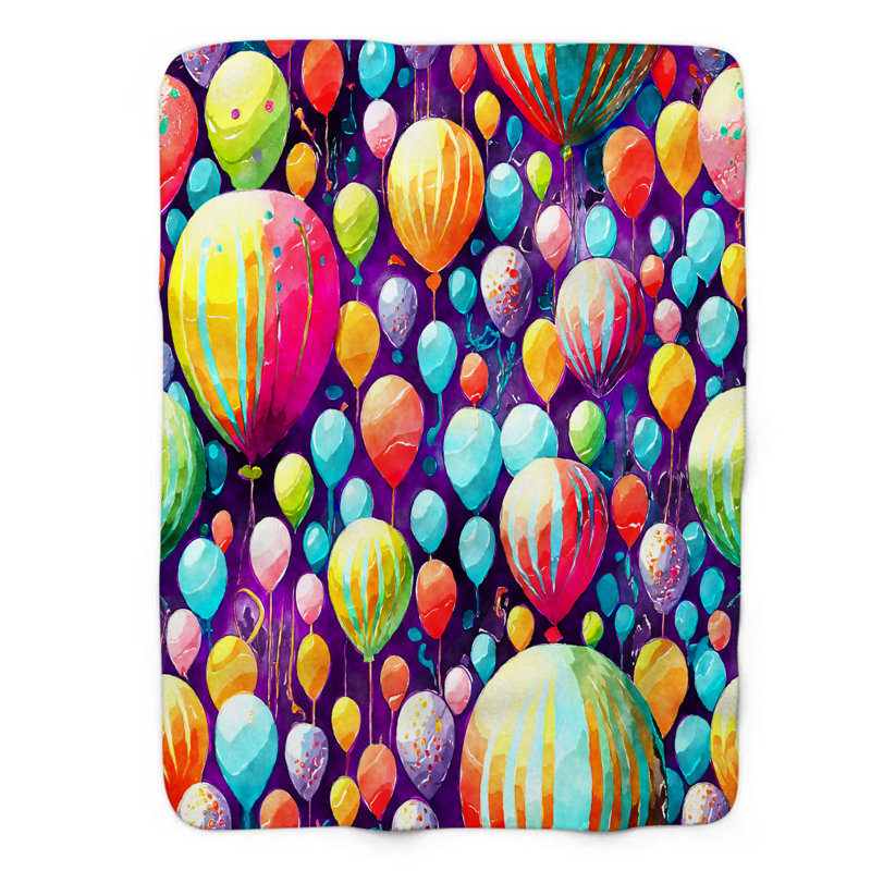 Party Bubbles - 1 Piece Blanket, Queen