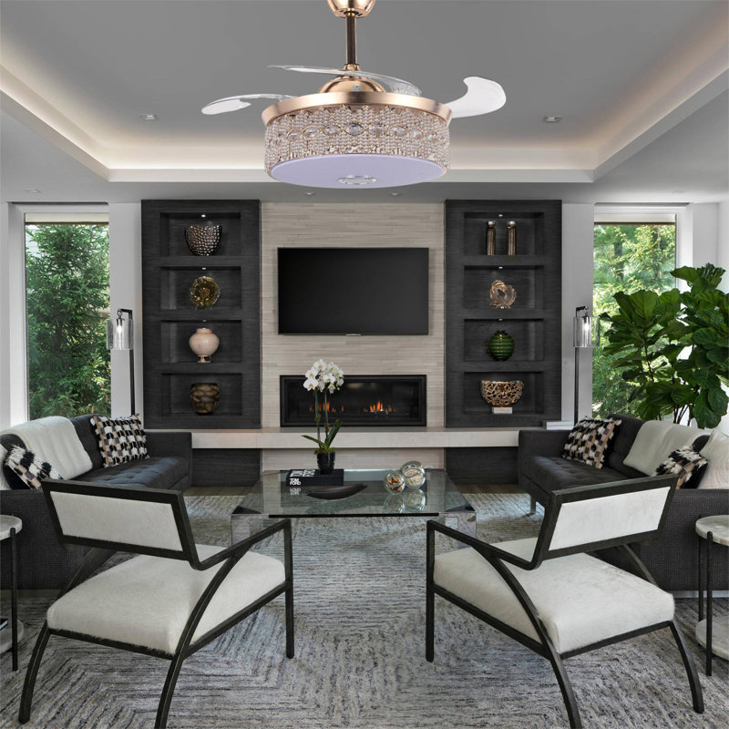 Guichard 43'' Ceiling Fan with LED Lights