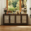 Buffet bas à quatre portes avec rangement robuste-1310729785