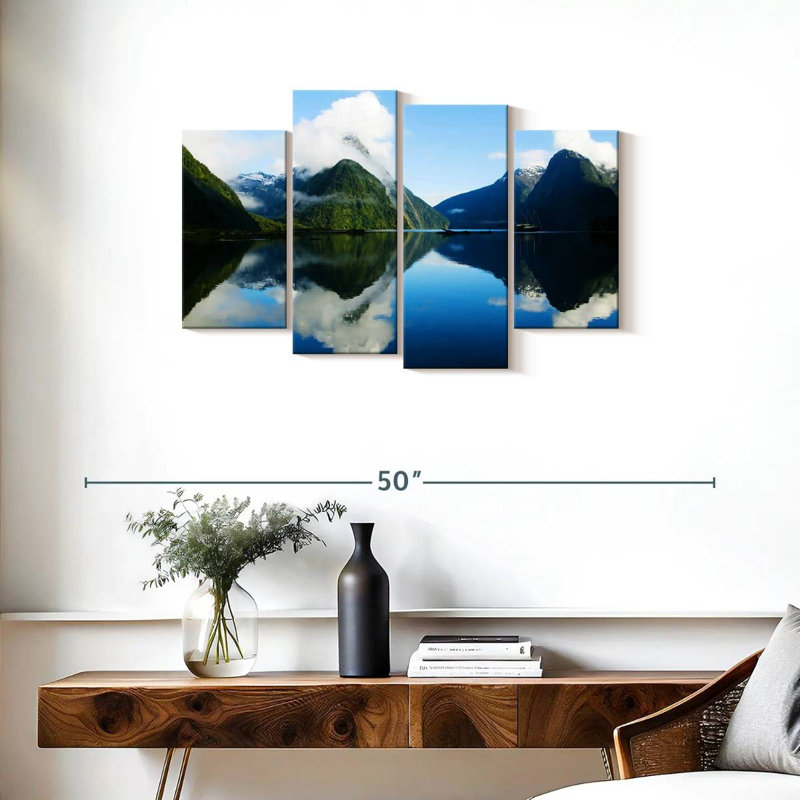 Nicci nuageux Milford Sound, H 22 po x l 36 po