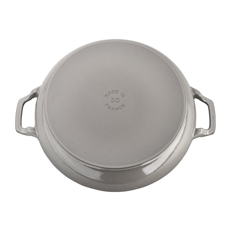 Cast Iron 3.59-qt Braiser with Glass Lid, Graphite Gray