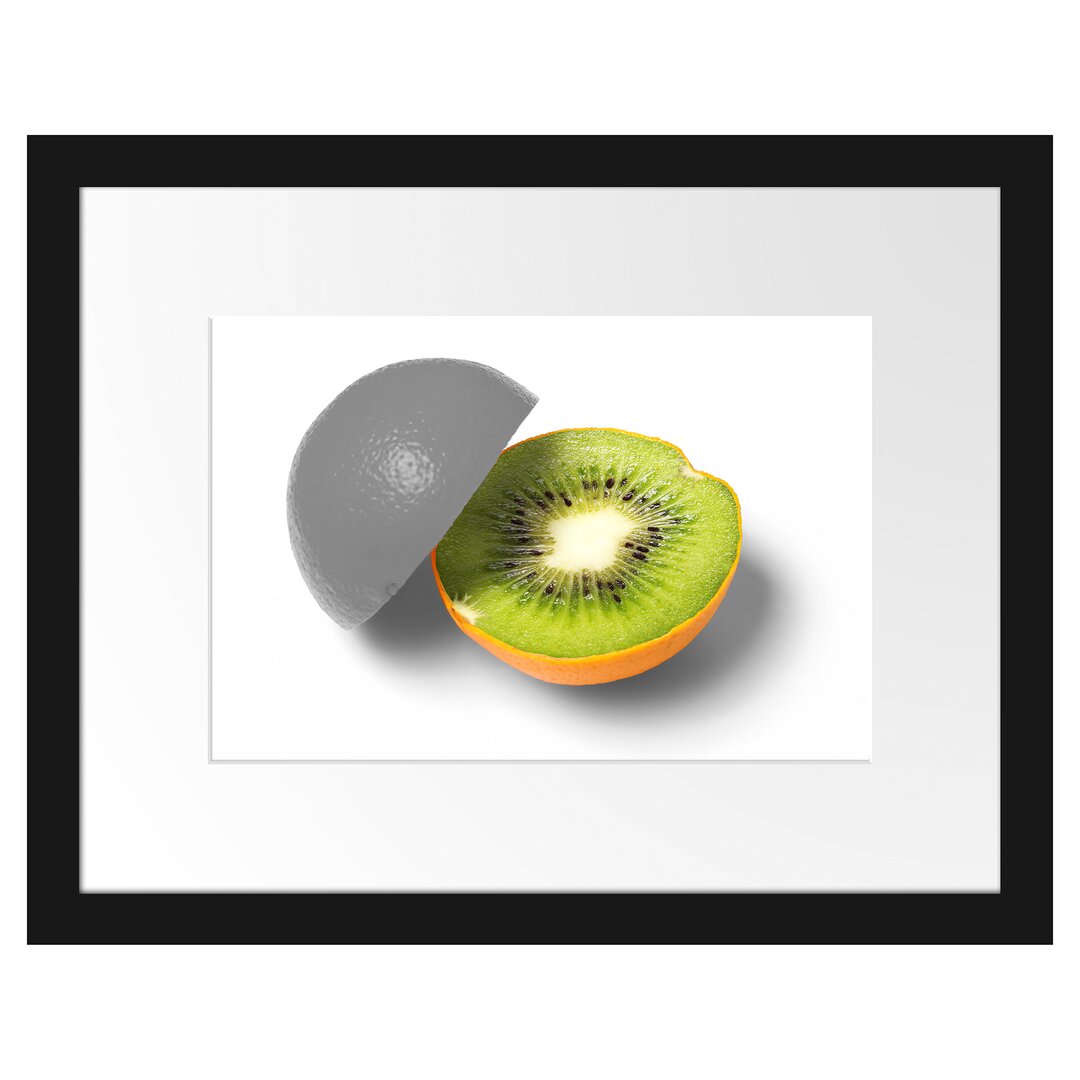 Gerahmtes Poster Orangen Kiwi Fruit Früchte Obst