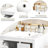 Modern Compact Vanity Cabinet With Ceramic Sink, Space-saving Storage