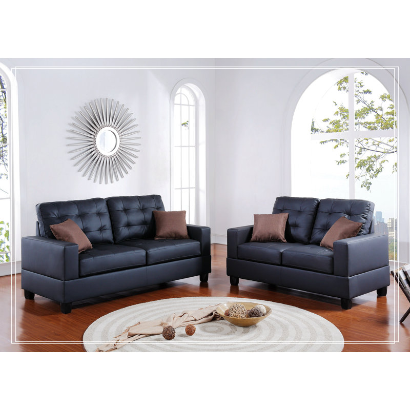 Mckade 72'' Faux Leather Loveseat