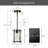 1-Light Small Pendant with Clear Glass Panels