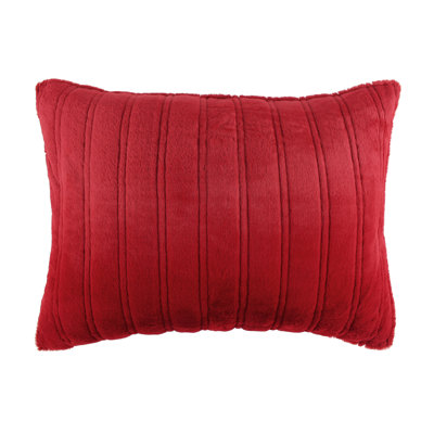 BH Faux Fur Red King Sham