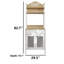 6,9 pi Grand garde-manger en MDF avec 4 crochets en forme de S-1224195677