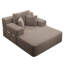 Chaise longue en velours côtelé luxueux avec 3 coussins, canapé-lit convertible et poche de rangement-129604625