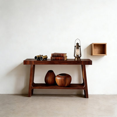 Retro Multifunctional Solid Wood Console Table
