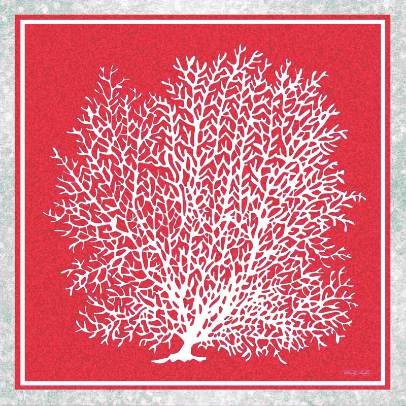 Coastal corail sur rouge II, H 12 po x l 12 po