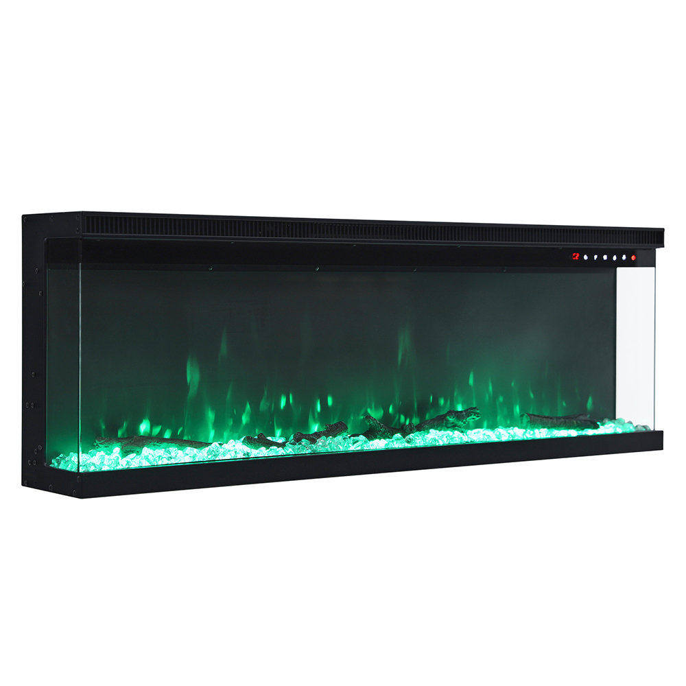 Metro Lane Black Electric Fireplace with 5120 BTU