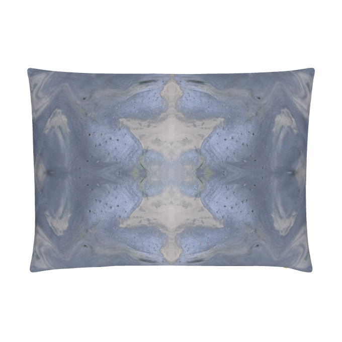 Wildflowers I Large Repeat Luxury Throw Pillow, Dark Green Floral