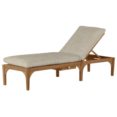 Chaise longue d'extérieur en teck Club